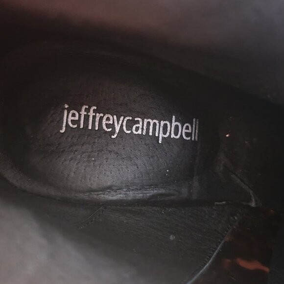 Jeffrey Campbell Final Golden Studded Heel Pointy Toe Tortoise Shell Boots 9M - Picture 5 of 9